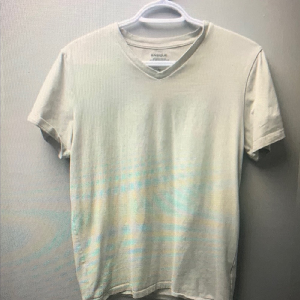 Men's Cream V-Neck T-Shirt
